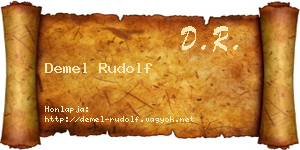 Demel Rudolf névjegykártya